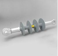 Isolateur en polymère à suspension longue tige haute tension 33 kV anti-pollution, isolateur composite en silicone résistant aux intempéries