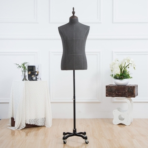 Maniquí masculino <span class=keywords><strong>de</strong></span> medio cuerpo <span class=keywords><strong>ajustable</strong></span> <span class=keywords><strong>de</strong></span> <span class=keywords><strong>costura</strong></span> <span class=keywords><strong>de</strong></span> pantalla barata 80F-9 a la venta - Product Image 3