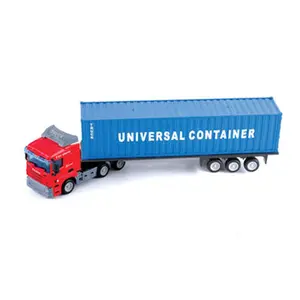 1:65 Gratis Wiel Legering Speelgoed Diecast Container Model Vrachtwagen