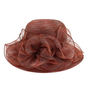 Casquette de mariée Sinamay Church Derby Fascinator pour femmes pas cher Chapeau de mariage British Tea Party - Product Image 4