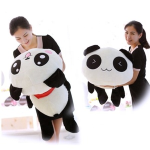 Dropshipping Cartoon Animal Plush Big Head Panda Doll Large Plush sdraiato Panda Throw Pillow farcito Sleeping Bolster Cushion Toy - Product Image 4