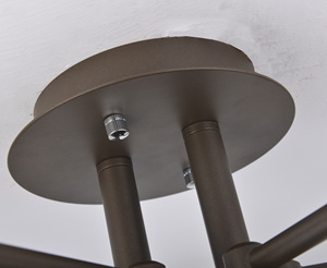 Café color <span class=keywords><strong>de</strong></span> la flor diseño iluminación 6 brazos <span class=keywords><strong>de</strong></span> araña colgante <span class=keywords><strong>de</strong></span> luz - Product Image 5