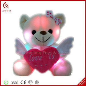 Jouet en peluche <span class=keywords><strong>lumineux</strong></span> de singe LED jouets en peluche changeants multicolores LED cadeaux de vacances <span class=keywords><strong>lumineux</strong></span> avec le jouet de coeur rose - Product Image 6