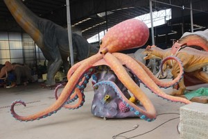 2017 Overdekte Aquaria Oceanen Thema Tentoonstelling Enorme Octopus In Hars En Staal Te Koop - Product Image 4