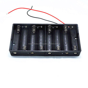 8x AA Dimensione Cella (UM-* 8) Black Plastic Battery Caso Holder Box 12 V Con Cavo - Product Image 2