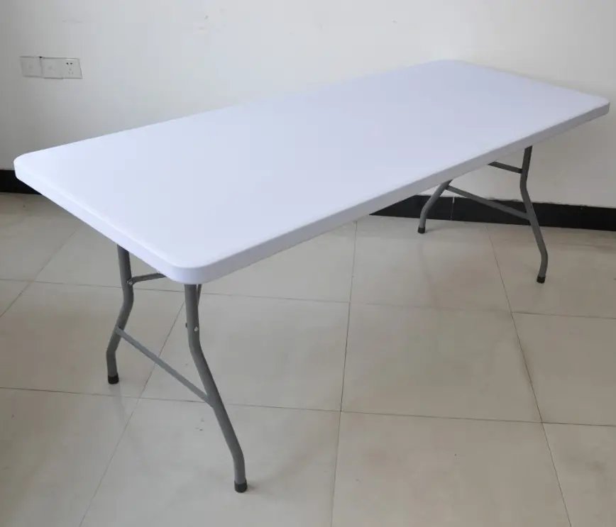 Table pliante de camping en plastique, 50 cm/180cm/6'