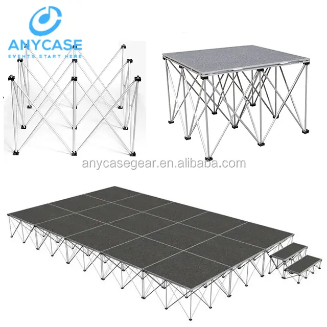 1.22x1.22*0.4 m aluminium indoor bruiloft stadium en dansvloer voor bruiloft