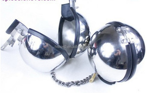 2016 más popular bola de acero inoxidable forma esposas moda caliente bondage mano completa esposas para adultos coquetear - Product Image 3