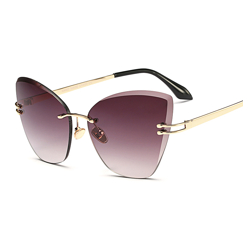 美品 22AW niceness  BELL MS 93301 Fashion Diamond Cutting Women Cat Eye Sunglasses