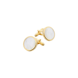 Men's Fashion Groomsmen <strong>Sliver</strong> Blank Shell Cufflinks - Product Image 5