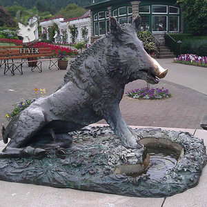 Cortile decorazione a grandezza naturale in metallo cinghiale statua per la vendita - Product Image 2