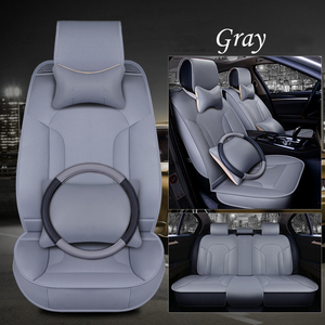 Nhà Máy Cung Cấp Amazon <span class=keywords><strong>Facebook</strong></span> Da Đầy Đủ Bộ 9 Cái 3D Car Seat Covers Với Chỉ Đạo Wheel Bìa - Product Image 4