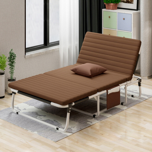 Factory Supply <strong>Adjustable</strong> Metal Frame <strong>Single</strong> Sofa <strong>Bed</strong> Folding Camping <strong>Bed</strong> for Home and Bedroom Use with Side and Cover Bag - Product Image 1