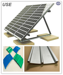 좋은 가격 광택 은색 흰색 양극 산화 처리 된 태양 광 장착 알루미늄 프로파일 - Product Image 4