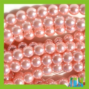 Perlas de imitación redondas de cristal dorado, cuentas sueltas de 8mm - Product Image 4