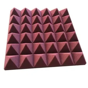 High-Density Colorful Pyramid Shape Sound Proof Acoustic Polyurethane Foam Panel For Recording Studio