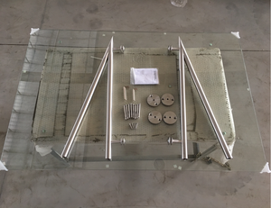 Kit de toldo de <span class=keywords><strong>puerta</strong></span> delantera para ventana Manual de vidrio sin marco de 1400mm de ancho, toldo de balcón para porche de acero inoxidable, refugio para toldo de lluvia - Product Image 6