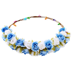 Amor Sweety mujeres <span class=keywords><strong>niñas</strong></span> novia Rosa flor corona Boho Floral tocado reina corona <span class=keywords><strong>para</strong></span> fiesta <span class=keywords><strong>de</strong></span> <span class=keywords><strong>boda</strong></span> - Product Image 6