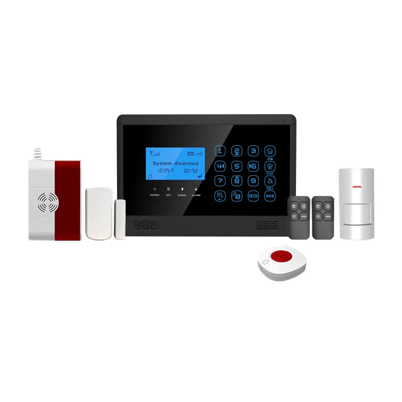 Professionnel GSM alarme système hôte avec ÉCRAN LCD et touchkeypad YL-007M2BX Inicio de Sécurité GSM Système de Alarma