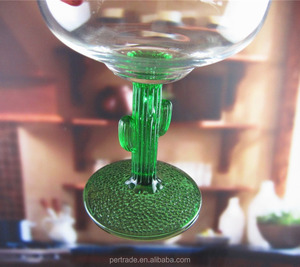 Vaso de Cóctel de Cactus Hecho a Mano al por Mayor, Vaso de <span class=keywords><strong>Margarita</strong></span> Transparente Divertido Soplado a Boca para Bar - Product Image 5