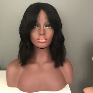 漂白结身体波柬埔寨处女人发 8 英寸鲍勃全蕾丝假发与自然发线 - Product Image 2
