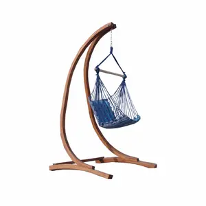 Подвесное кресло для помещений, плетеные деревянные качели для крыльца с подставкой