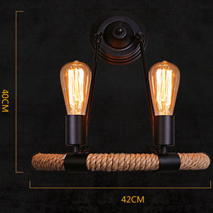 <span class=keywords><strong>Applique</strong></span> murale vintage en <span class=keywords><strong>corde</strong></span> de chanvre semi-circulaire, <span class=keywords><strong>applique</strong></span> murale industrielle - Product Image 3