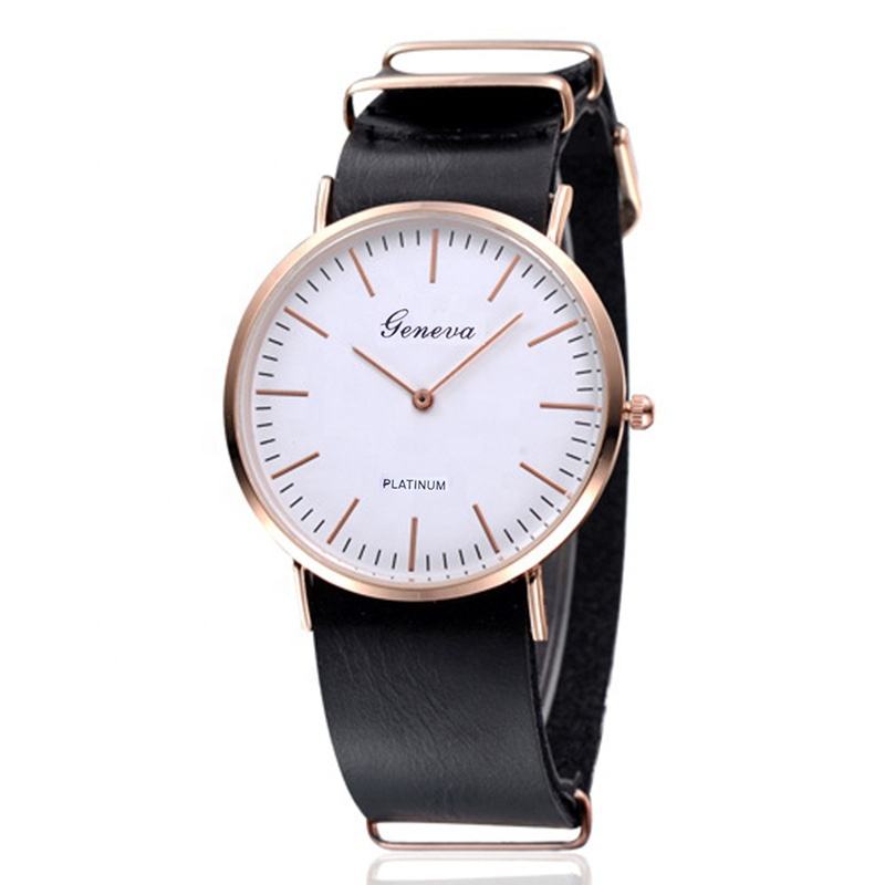 Cheap Price Geneva Wrist Watch Minimalist Wristwatch Fashion Men Watch  Bracelet Business Wrist Watch Clock Gift Classic