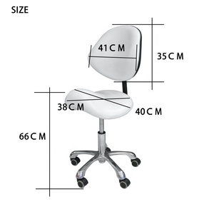 Saddle <strong>Stool</strong> Massage Rolling Work Chair for Beauty Salon Kitchen Spa,Adjustable Hydraulic <strong>Stool</strong> <strong>on</strong> <strong>Wheels</strong> - Product Image 4