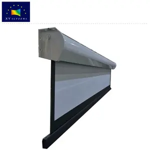 XY screens High Quality Good Price 60-135 inch Steel Housing Tab-Tensioned Motorized Projection Screen for Education