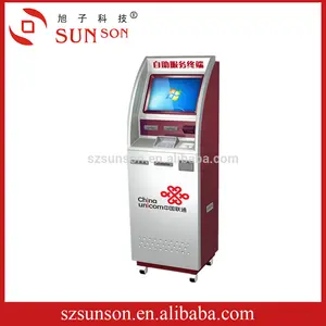 Aceptador de efectivo kiosk machine para teléfono recarga y tarjeta expendedora