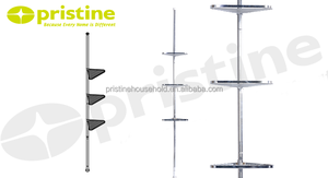 Étagère d'angle en métal au design moderne OEM pour salle de bain meubles de rangement domestiques télescopiques fabricant de Taiwan disponible en gros - Product Image 5