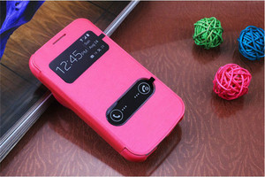 Coque Bìa Túi Thông Minh Trường Hợp Phía Trước Cửa Sổ Xem Điện Thoại Nhà Ở Luxury Leather Lật Trường Hợp Đối Với Samsung Galaxy S4 Zoom/C101 - Product Image 5