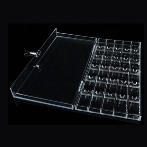 500 pièces 600 pièces surdimensionné acrylique <span class=keywords><strong>poker</strong></span> porte-puce puce boîte - Product Image 1