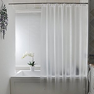 QJMAX Rideaux <span class=keywords><strong>de</strong></span> <span class=keywords><strong>douche</strong></span> en plastique PEVA transparent résistant à la moisissure <span class=keywords><strong>pour</strong></span> salle <span class=keywords><strong>de</strong></span> bain <span class=keywords><strong>pour</strong></span> <span class=keywords><strong>douche</strong></span> et <span class=keywords><strong>baignoire</strong></span> - Product Image 2