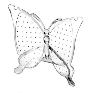 Clear 96 Holes Butterfly Shaped Earrings Hanger Display Stand Acrylic Jewelry Ear Stud Organizer Holder