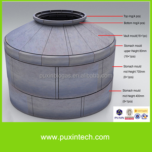 Hiệu Suất Cao Nhà Máy Khí Sinh Học 10m3 Khuôn Bê Tông Bio Digester Tank Để Bán - Product Image 2