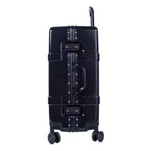 Abs + Pc Plastic 20 24 Inch Unique Suitcase Bag Aluminum Frame Travel Wheel Hardshell Luggage For Men / Women