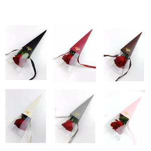 2018 Shinewrap <span class=keywords><strong>boutique</strong></span> de moda pequeño bronceado de PVC de regalo individual/<span class=keywords><strong>Flor</strong></span> caja de embalaje - Product Image 3
