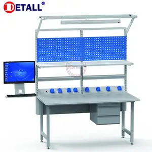 electronic Inspection esd repairing table antistatic table with light esd work table for electronics match with tools