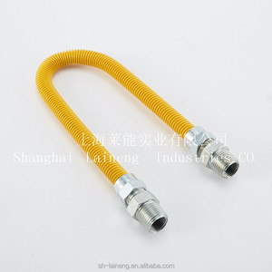 Connettore Gas CSA giallo rivestito <span class=keywords><strong>tubi</strong></span> <span class=keywords><strong>in</strong></span> <span class=keywords><strong>acciaio</strong></span> inox <span class=keywords><strong>per</strong></span> apparecchio linea Gas di alimentazione - Product Image 5