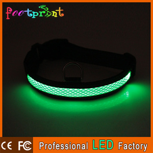 Collar LED fluorescente de nailon para perros, Correa luminosa de seguridad nocturna que brilla en la oscuridad, suministros para mascotas - Product Image 2