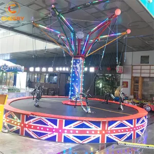 Dijual Trampolin Taman Hiburan Seluler Persegi Anak-anak Karnaval Lompat Elektrik Trampolin untuk