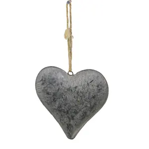 빈티지 초라한 프랑스 세련된 금속 매달려 벽 심장 장식