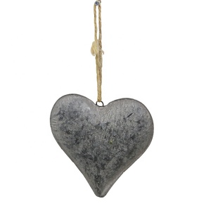 Vintage <span class=keywords><strong>shabby</strong></span> chic à la française en métal mur suspendu décoration coeur - Product Image 1