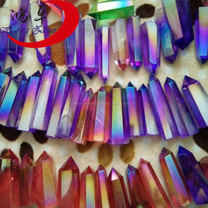 Gros Pêche Guérison <span class=keywords><strong>Aura</strong></span> Naturelle Quartz point, esprit Quartz, hybride <span class=keywords><strong>Cristal</strong></span> - Product Image 2