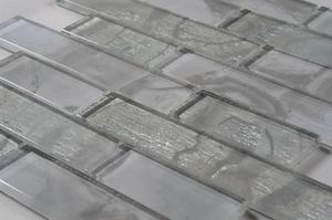 Grayson <span class=keywords><strong>martin</strong></span> bleu clair gris tuile de métro en verre salle de bain - Product Image 5