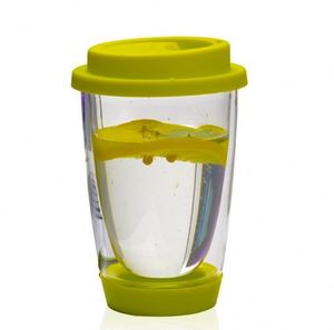 Double Paroi En Verre Tasse À Café En Verre de Tasse de Café De Voyage avec Couvercle Thermo Isolée Borosilicate Verre Gobelet - Product Image 1