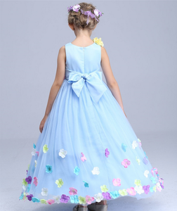 Vestidos de baile para bebé de clase alta, vestidos largos fantásticos con apliques de flores, Bola de baile <span class=keywords><strong>escolar</strong></span>, vestidos de hada esponjosos - Product Image 4