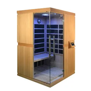 Home wood suana room 3 persons capacity carbon heater infrared sauna